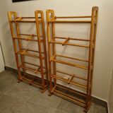 Pair of pine bookcases 70s/80s