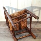 Wooden chair and straw