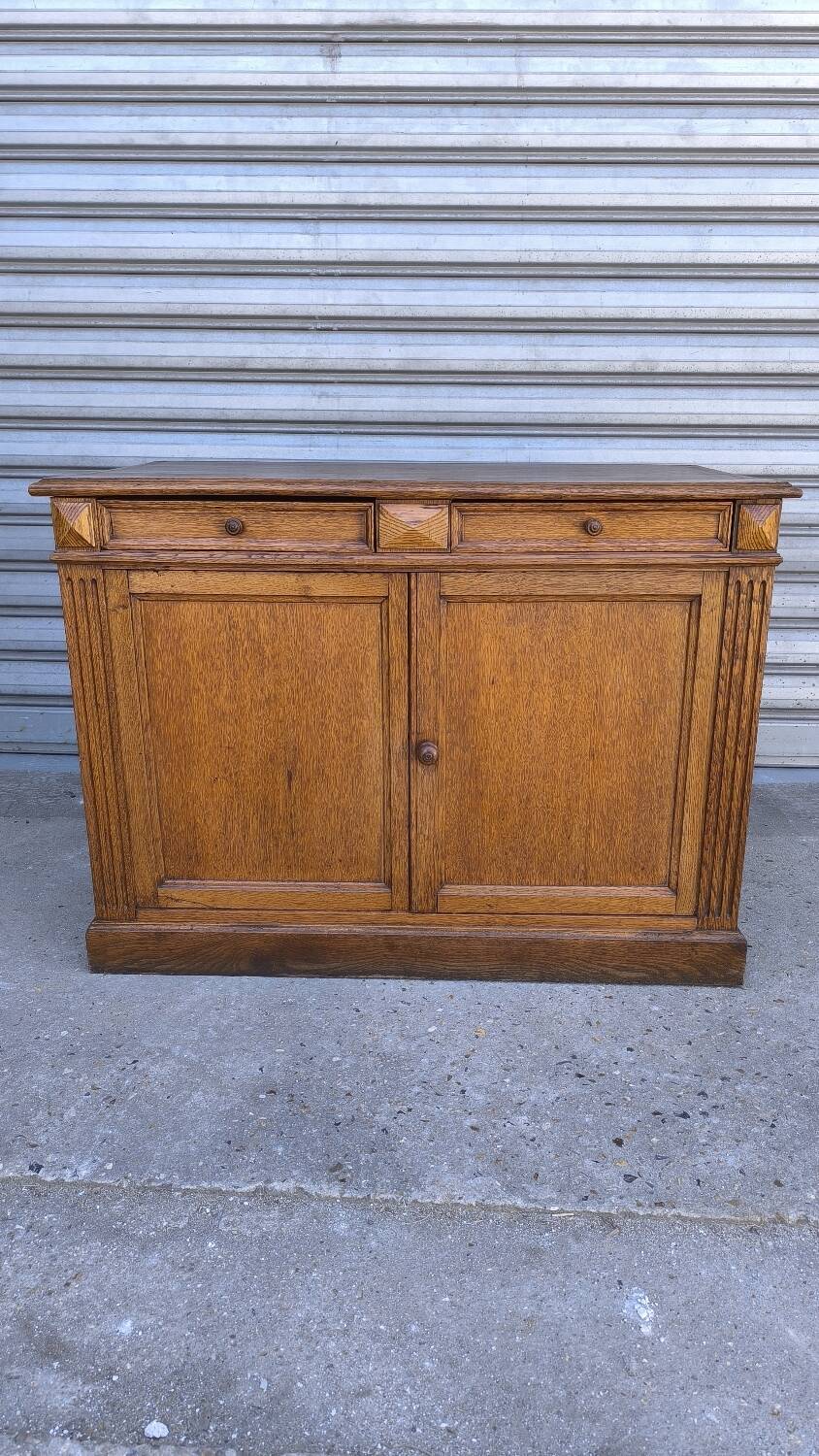 English sideboard in blond oak 1950