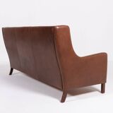1970’s Danish Modern cognac leather sofa