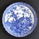 Plat porcelaine japonaise oiseaux bleus