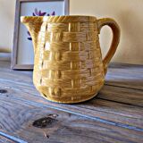 Digoin Sarreguemines pitcher numbered yellow slip