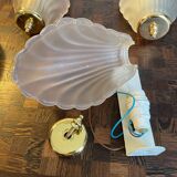 Art Deco shell wall sconces