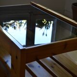 Wood and glass coffee table
