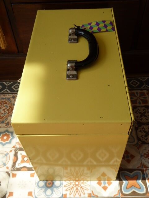 COLUMBIA - suitcase vintage 50/60s yellow metal Binder