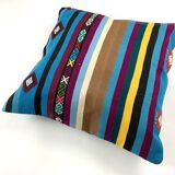 Vintage Turkish kilim cushion cover