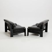 German postmodern brutalist lounge sofa by Rolf Benz for Musterring, 1990s, set of 2.