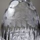 Antique cut and engraved crystal carafe with floral decoration, Bohemia, 19th-20th century.