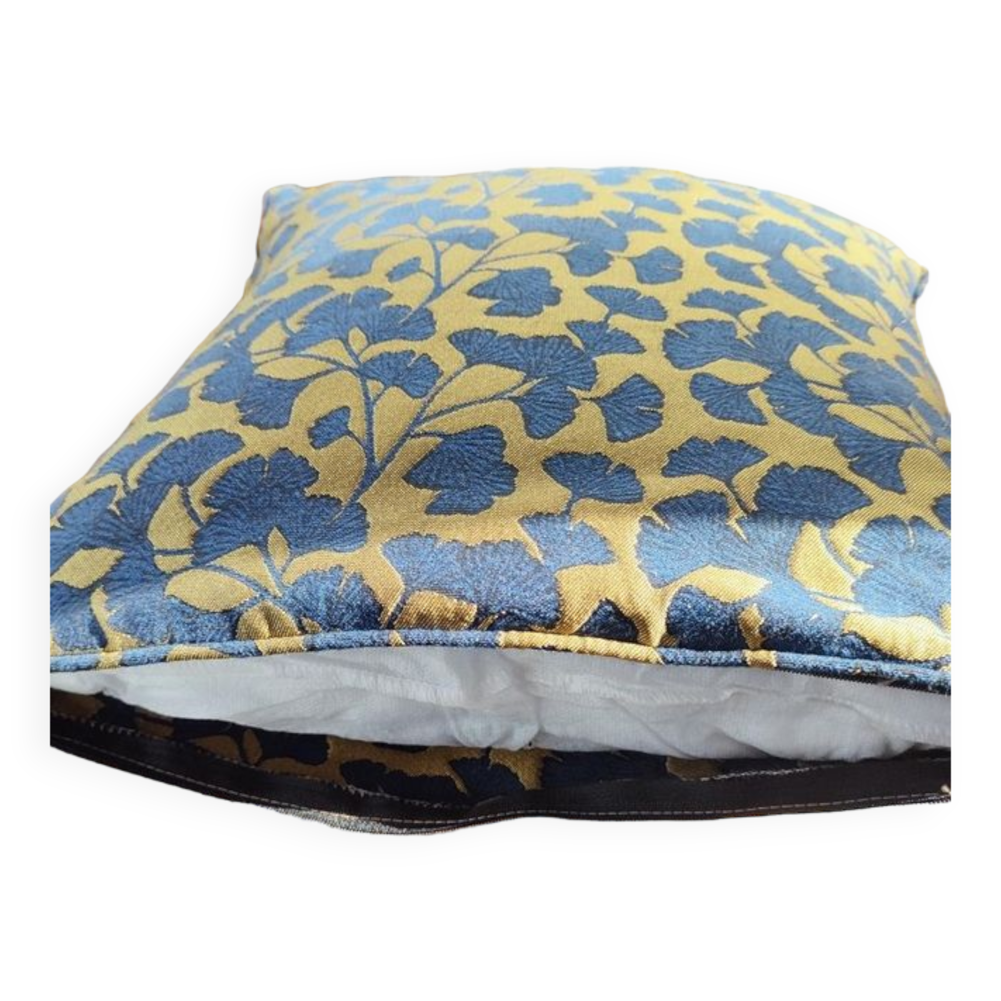 Decorative cushion amalys blue and gold