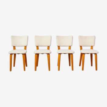 4 chairs modernist Cor Alons plywood wood 1950