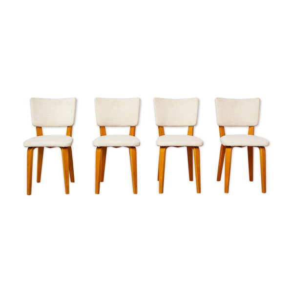 4 chaises de Cor Alons bois 1950