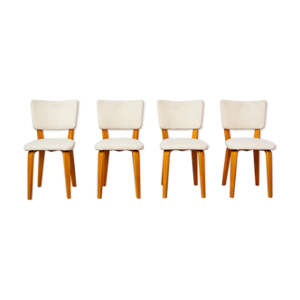 4 chaises de Cor Alons bois 1950