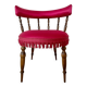 Napoleon III office chair in fuchsia velvet