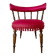 Napoleon III office chair in fuchsia velvet