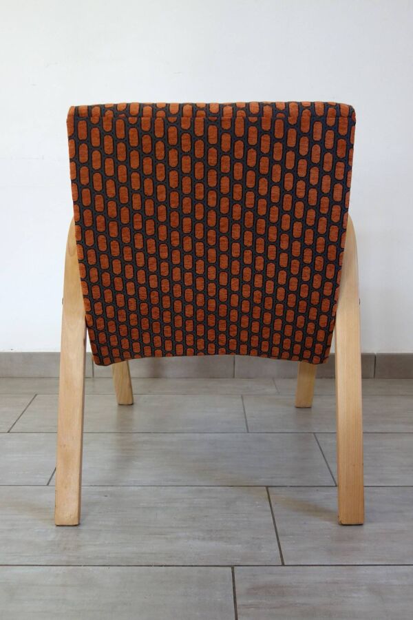 Fauteuil restauré Bow Wood par Steiner, années 50
