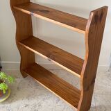 Shelf to stand or hang with 3 vintage wood trays