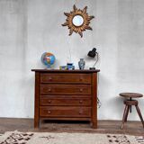 Vintage structured wood chest of drawers