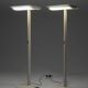 Pair of white Sames floor lamps, Italy, 1980s