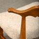 Henning Kjærnulf brutalist dining chairs set in Oak and Sheepskin, Denmark