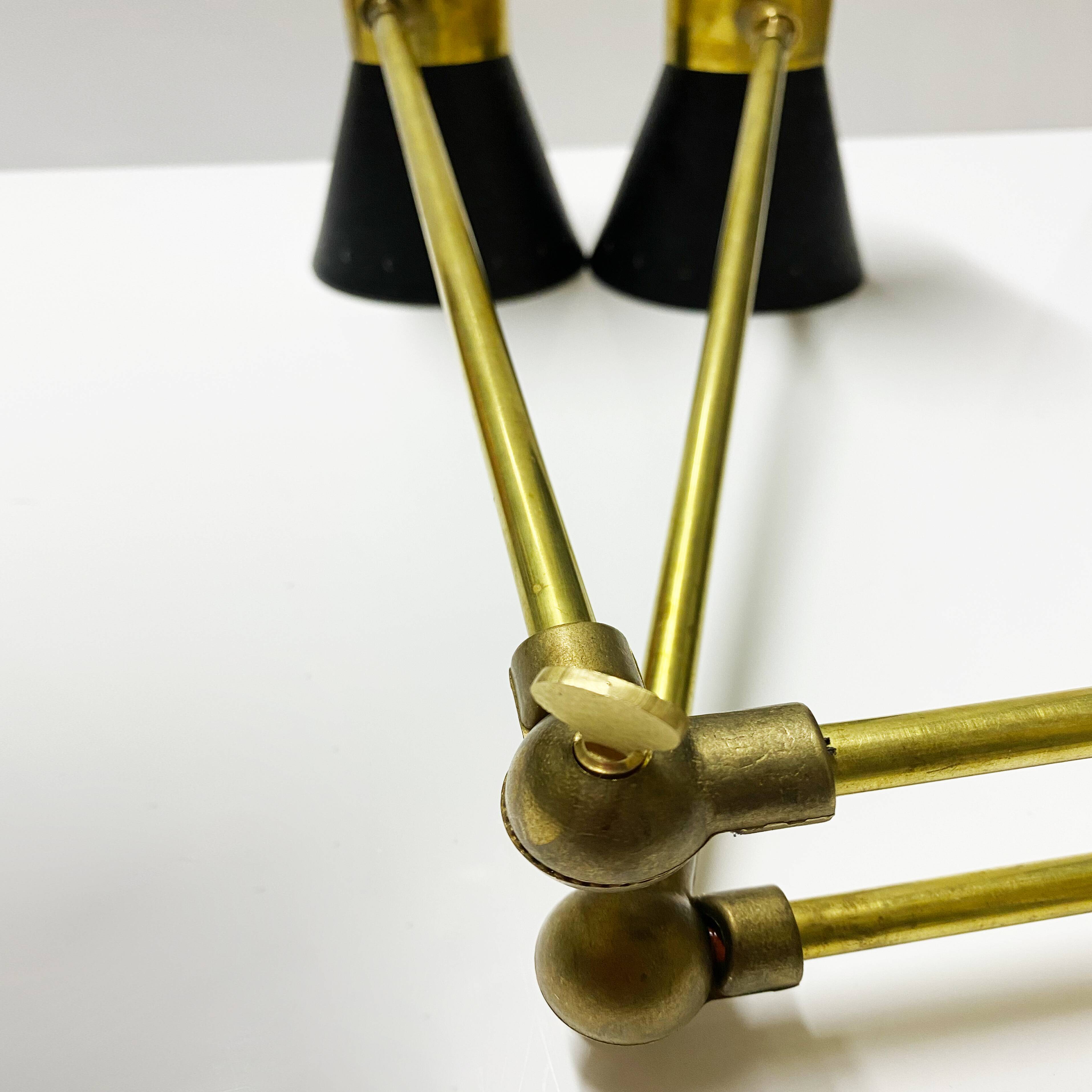 Applique murale double articulée, Italie années 50