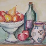 Oil painting on canvas depicting Still Life, Serini, 1994
