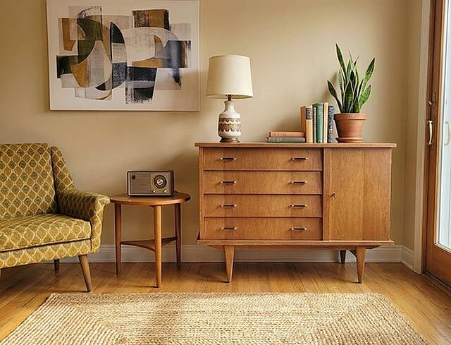 Vintage 1950s buffet sideboard