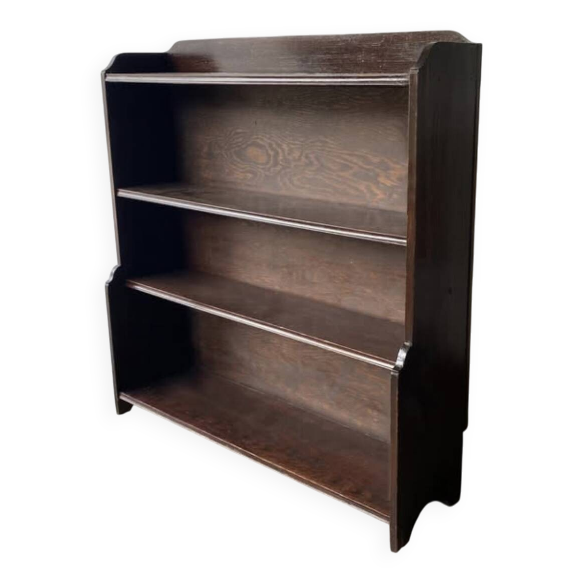 Antique Early 20th Century Free Standing Oak Book Shelves