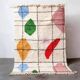 Moroccan ecru rug with colorful patterns 250cmx150cm