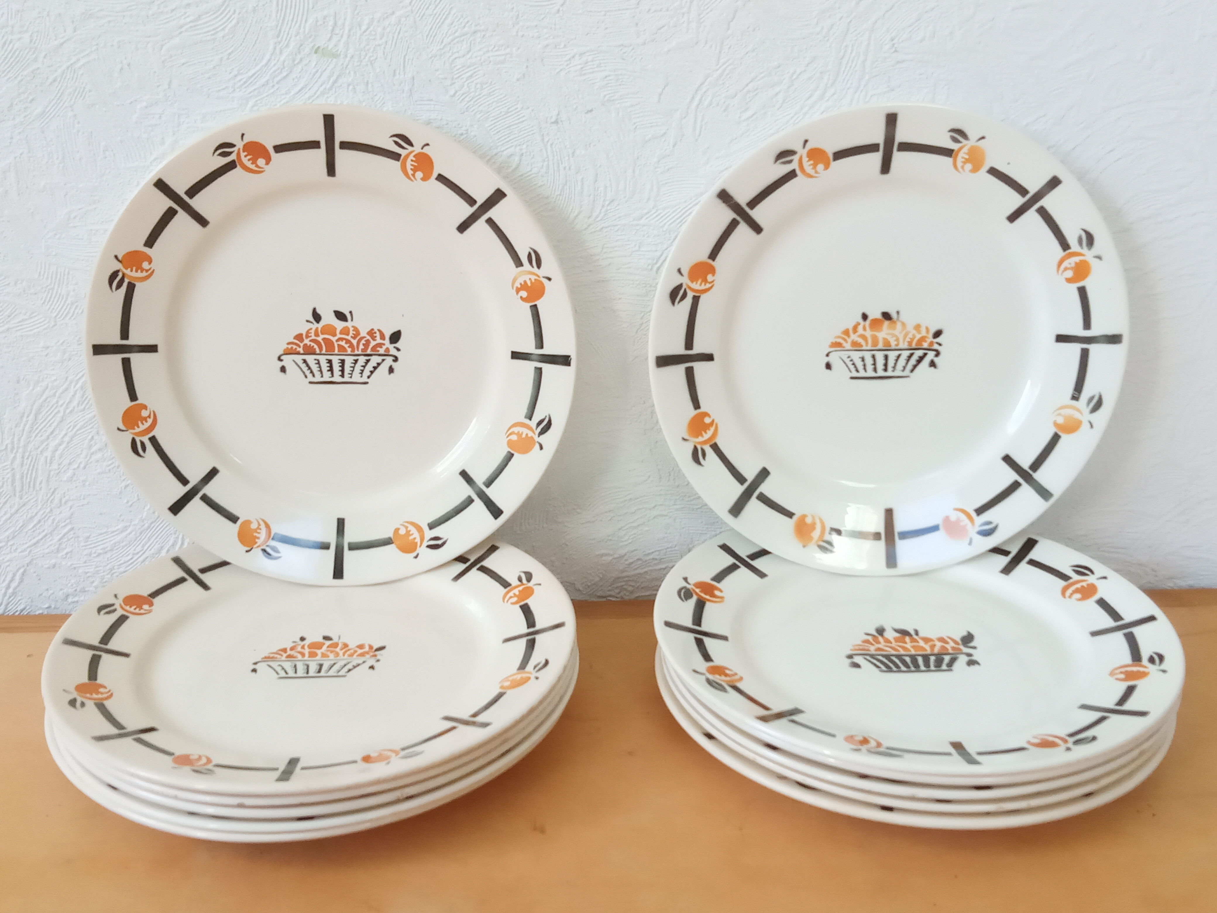 6 Art-Deco plates from Badonviller