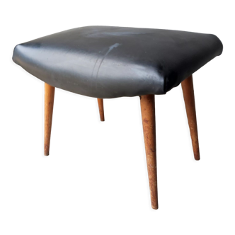 Footrest stool imitation wood feet compass vintage Danish