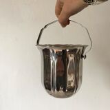 Ice bucket Guy Degrenne stainless steel 80s