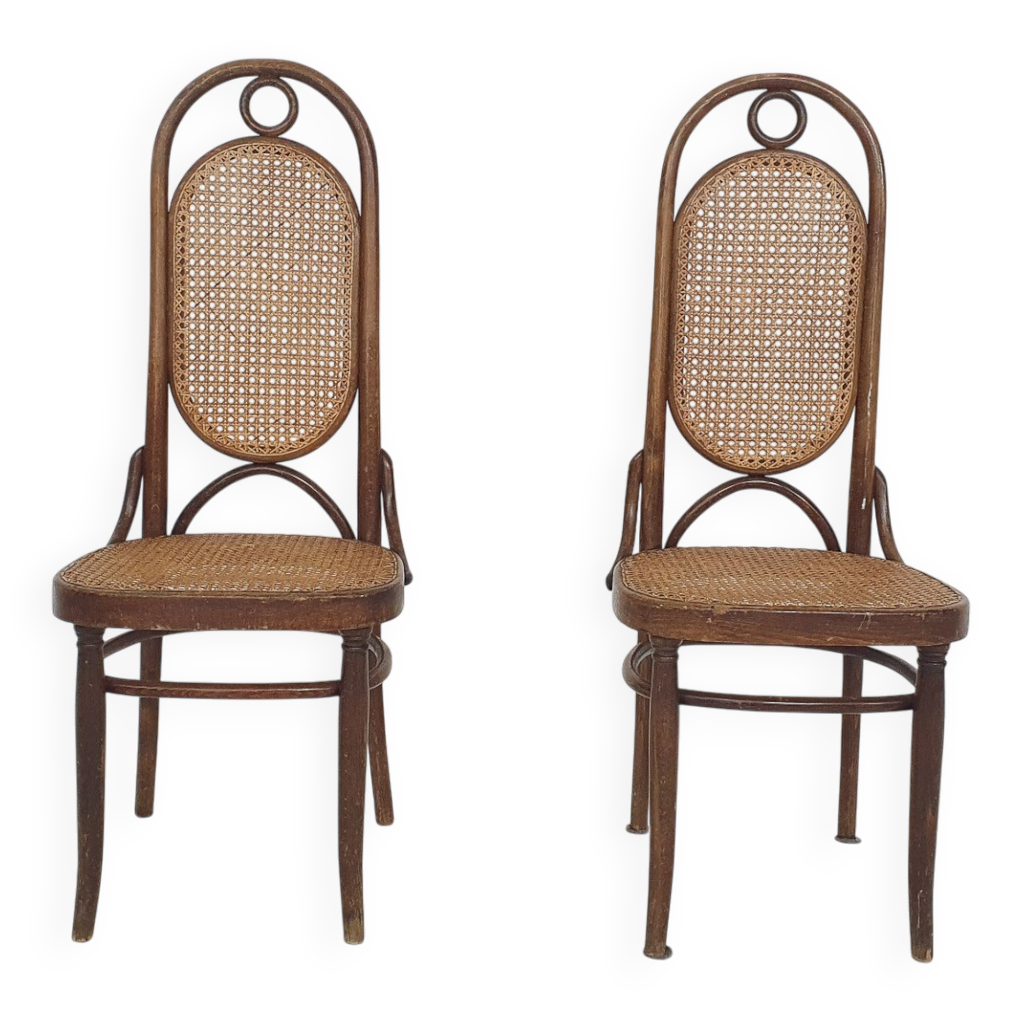 Set of 2 Thonet nr. 5 dining chairs, Romania, 1900
