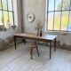 Table de ferme chêne pieds fuseaux 1950