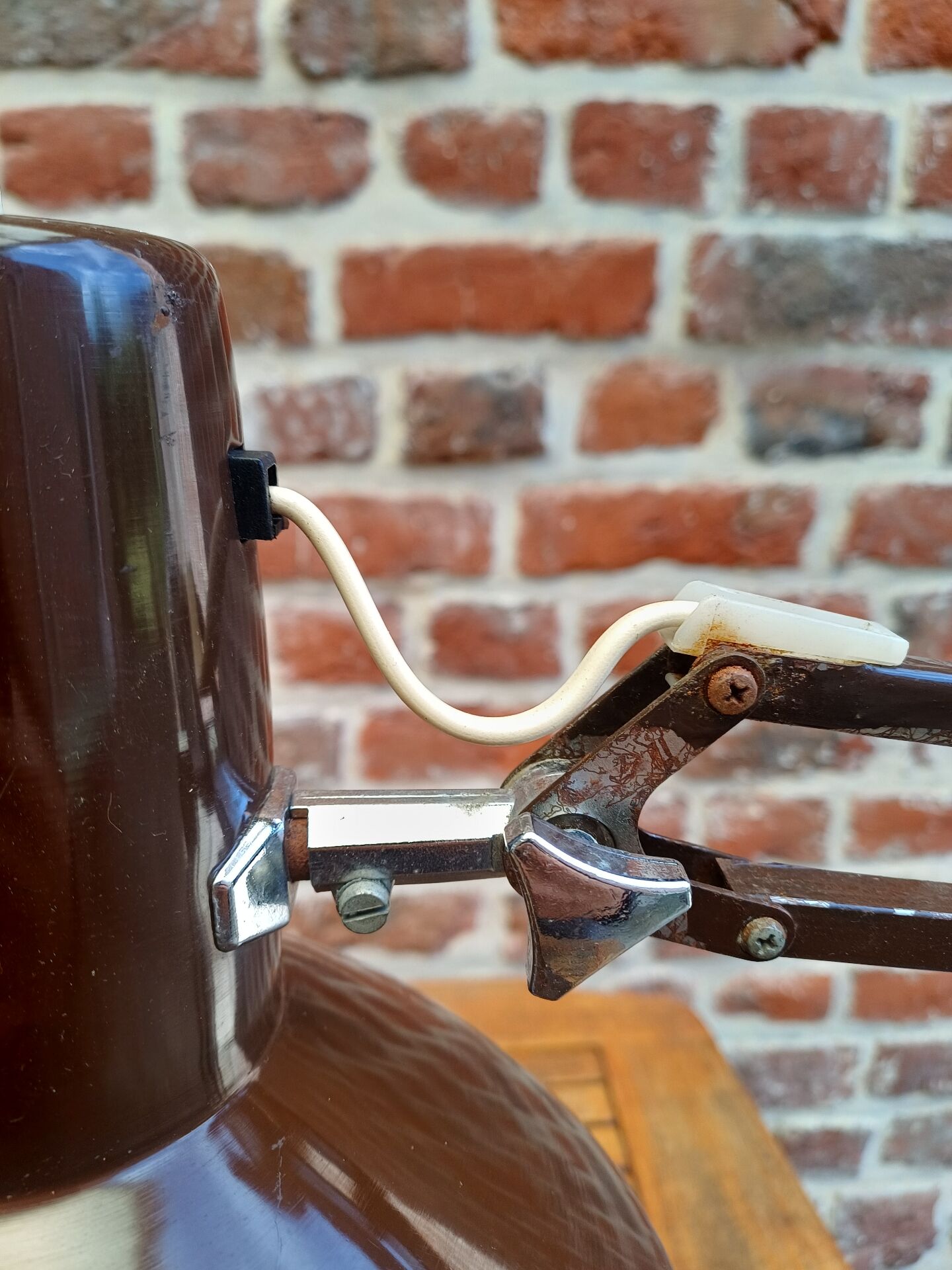 Lampe architecte Ledu marron 70's