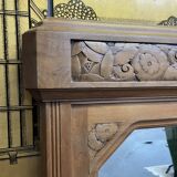 Art Deco mirror in restored walnut