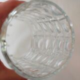 Transparent Art Deco style molded glass vase