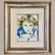 Tableau ancien portrait de fillette