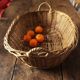 Oval basket wicker basket two handles