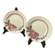 Two Digoin Sarreguemines dessert plates