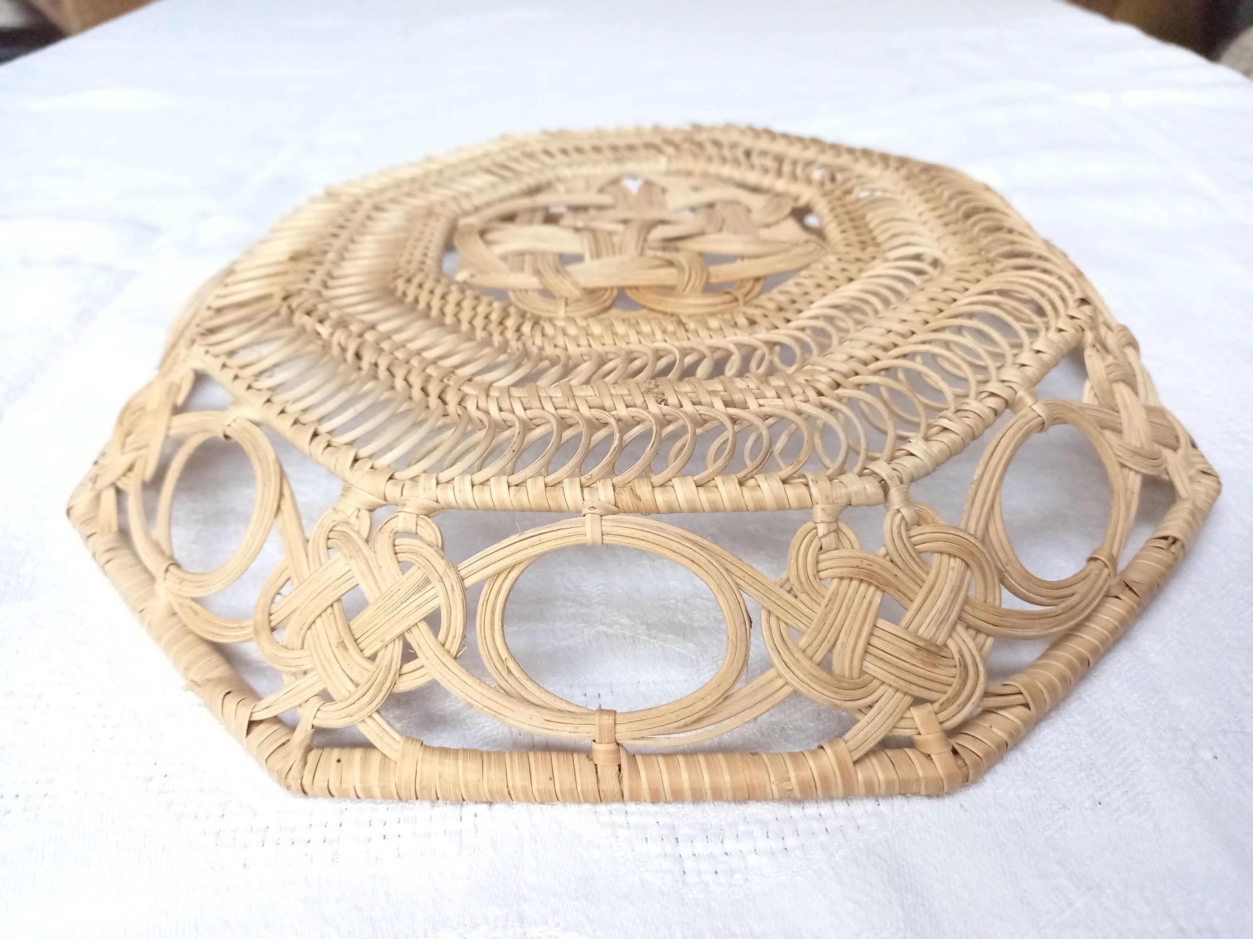 Old braided lace basket