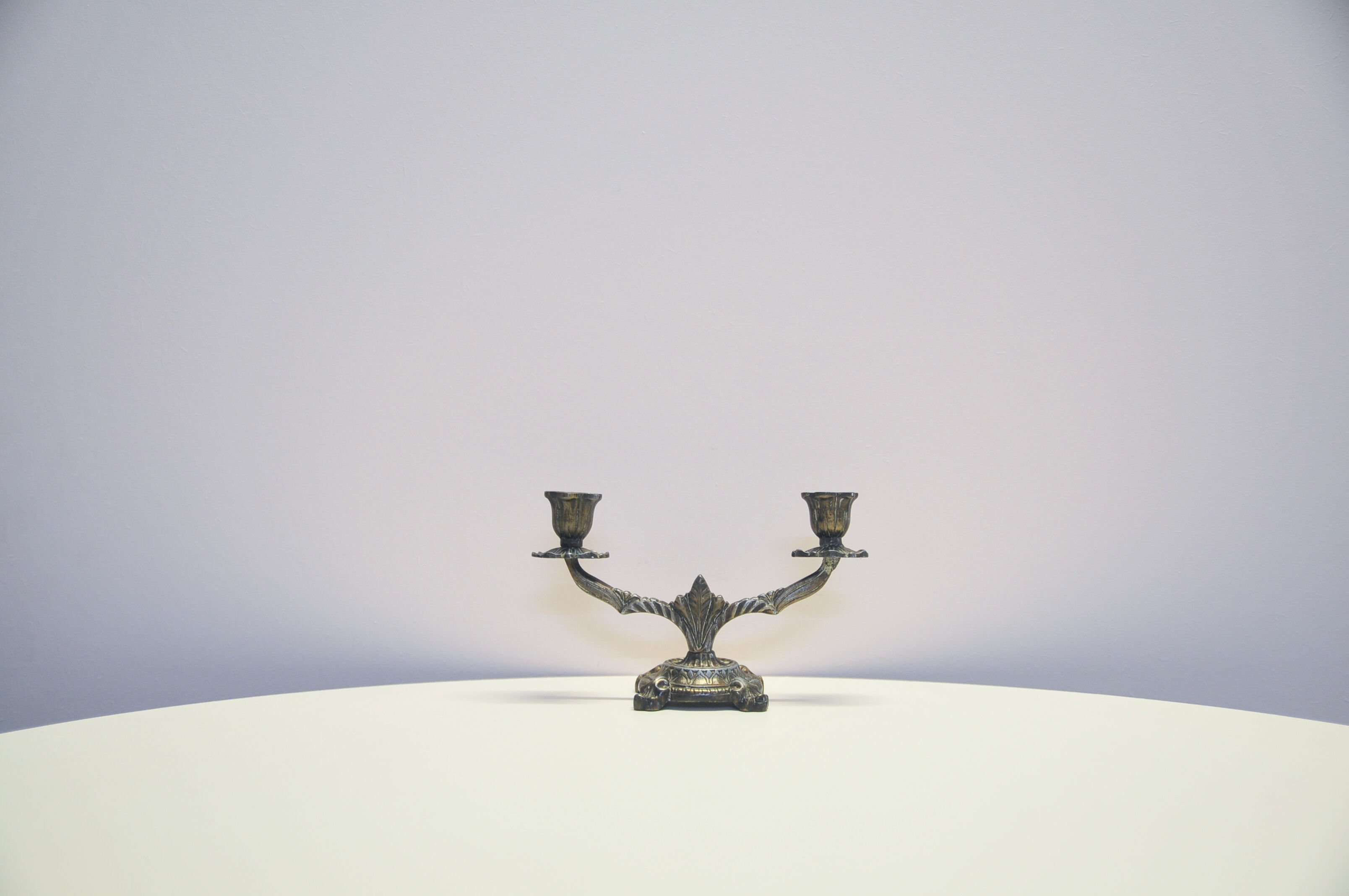 Danish vintage bronze candlestick