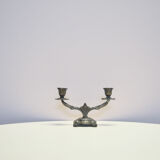 Danish vintage bronze candlestick