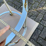 1960s glass and brass bar cart