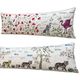 Set of 2 embroidered decorative cushion covers 46x142 cm