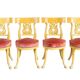 Ensemble de 4 chaises, italie, bois doré, vers 1950