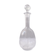 Carved glass decanter with floral decorations