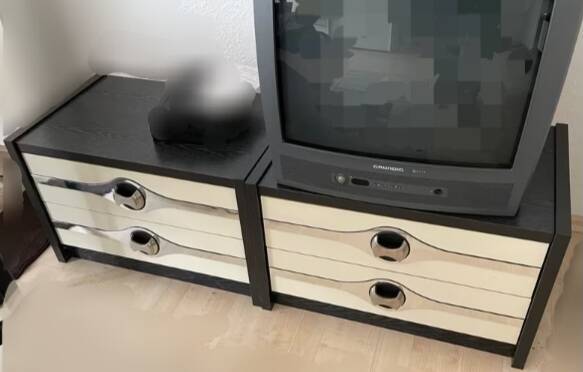 Space Age bedside tables from the 60s/70s.