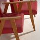 2 fauteuils rouges, vers 1960