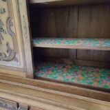 Armoire 2 corps style Henry 2 en noyer