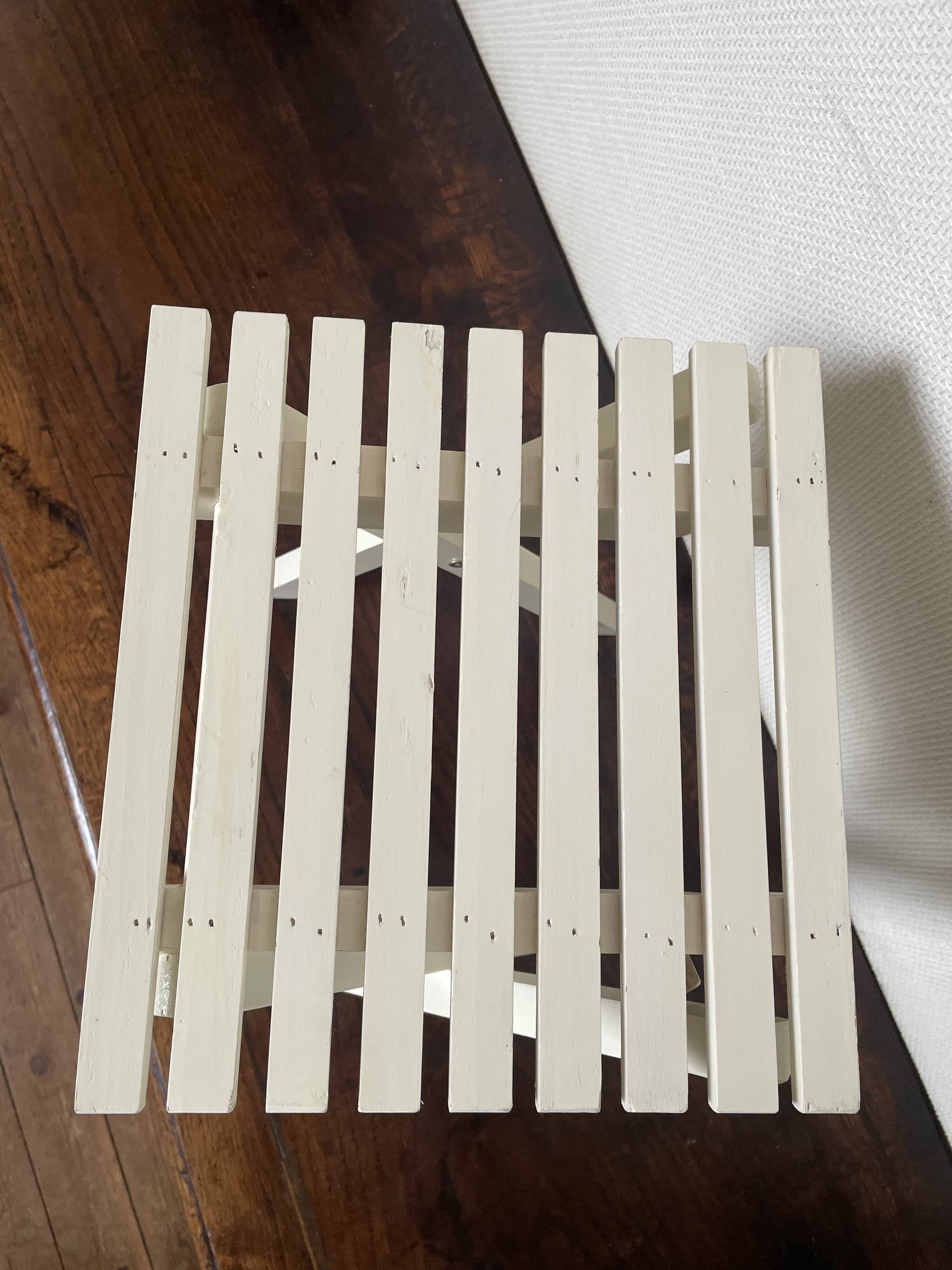 Tabouret de pêche à lattes vintage